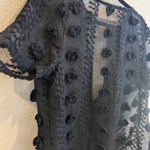 SHEIN Black Mesh Blouse - Picture 3 of 4
